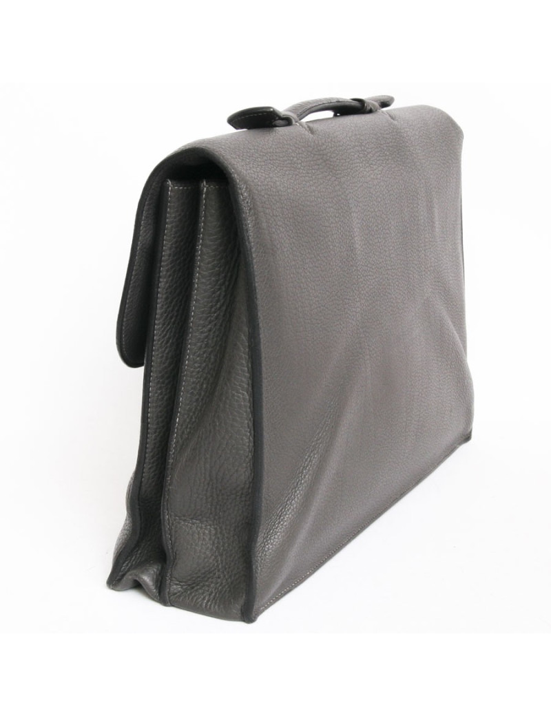 HERMES dispatches in taurillon clemence gray elephant backpack