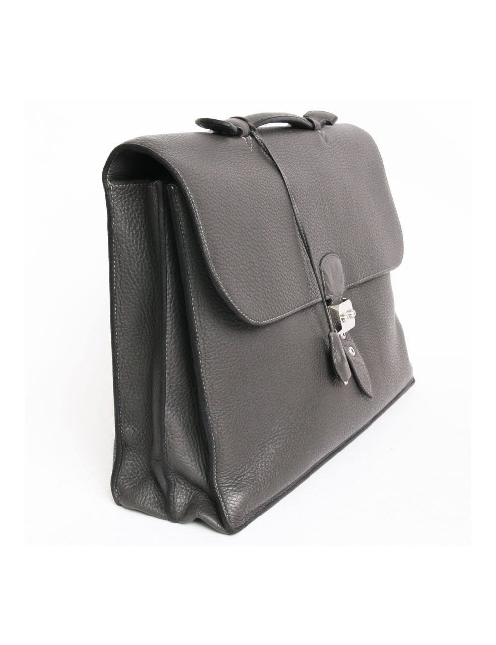 HERMES dispatches in taurillon clemence gray elephant backpack