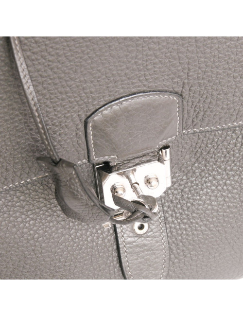 HERMES dispatches in taurillon clemence gray elephant backpack
