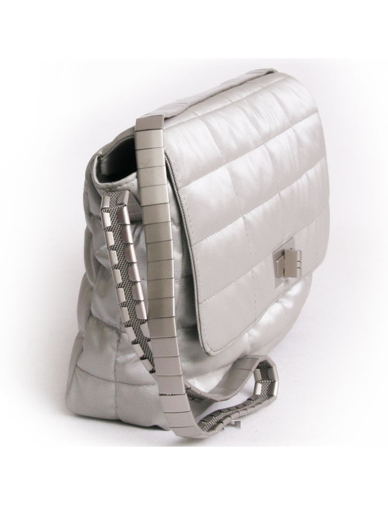 Sac tissu gris brillant CHANEL