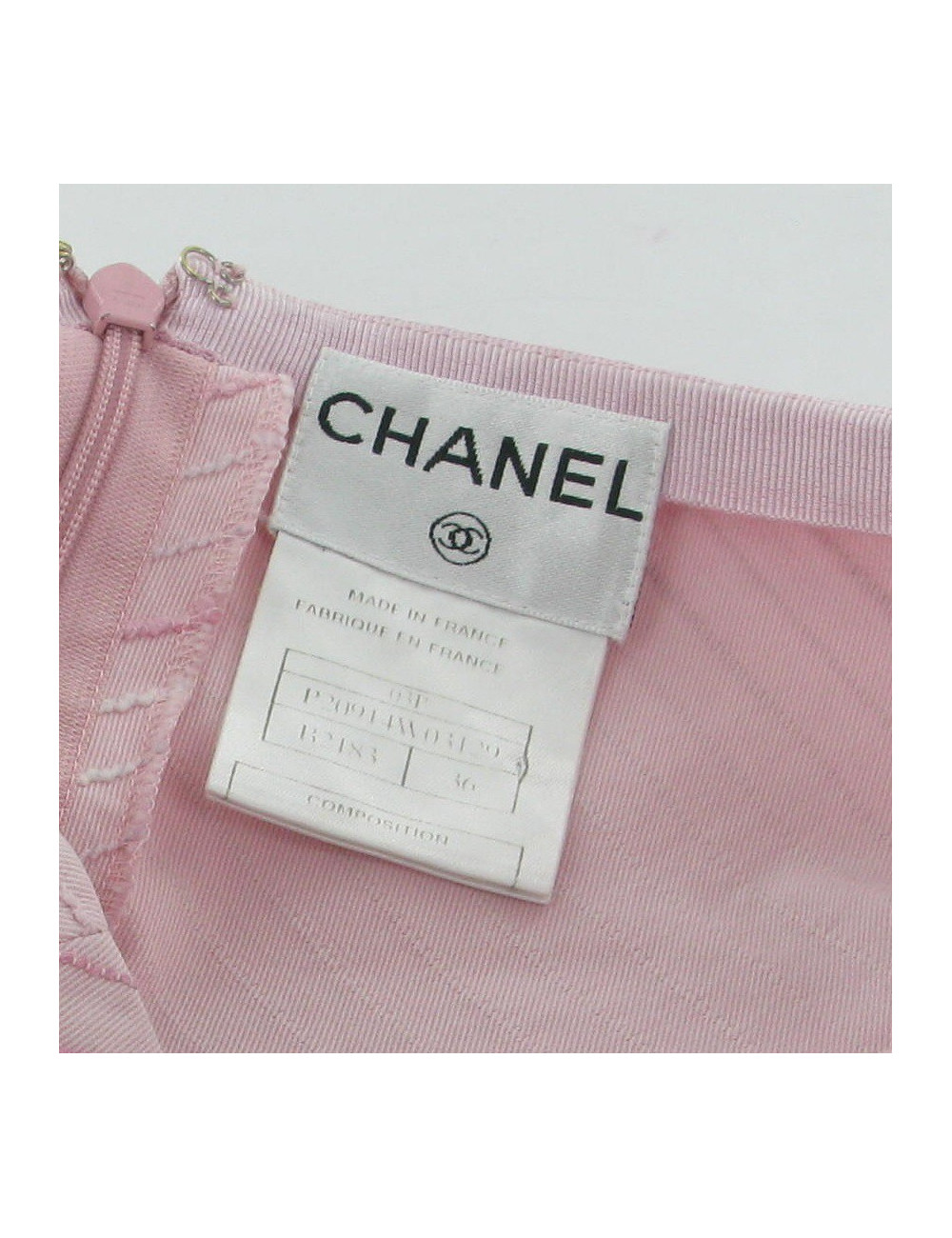 Jupe CHANEL t 36 plissée rayée rose