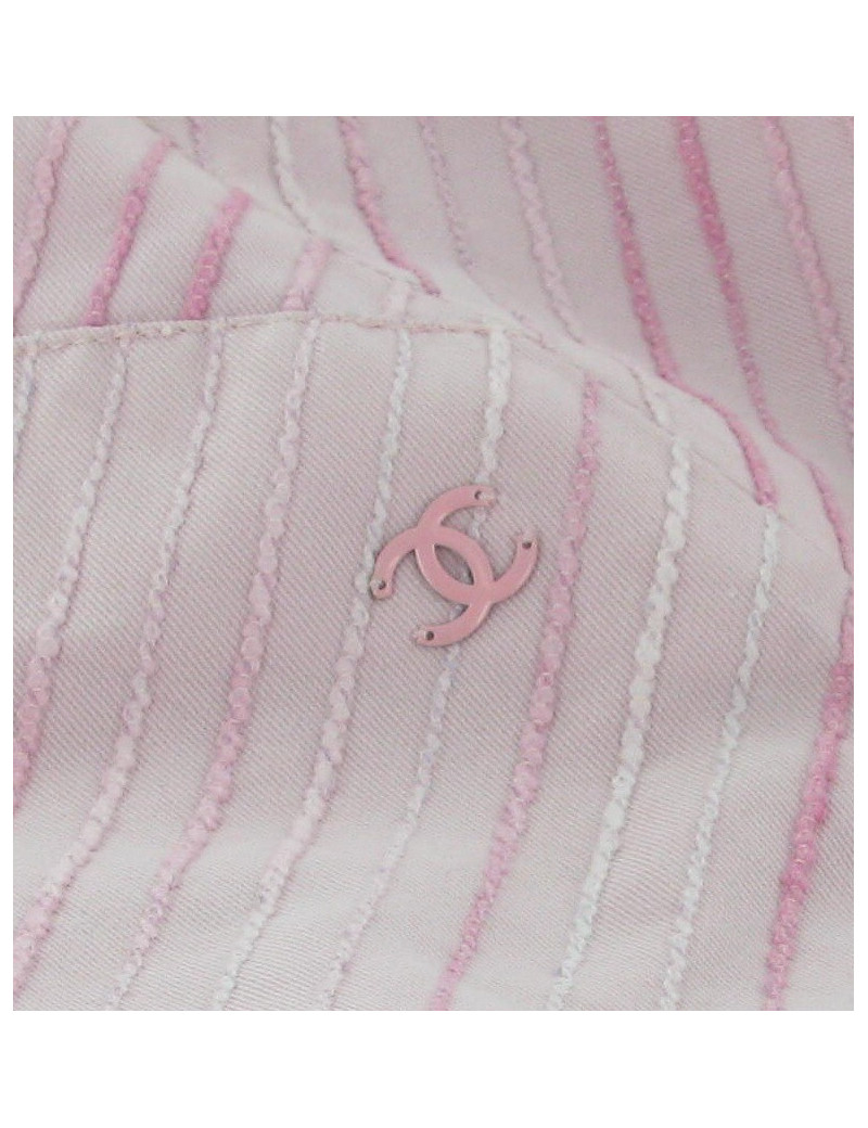 Jupe CHANEL t 36 plissée rayée rose