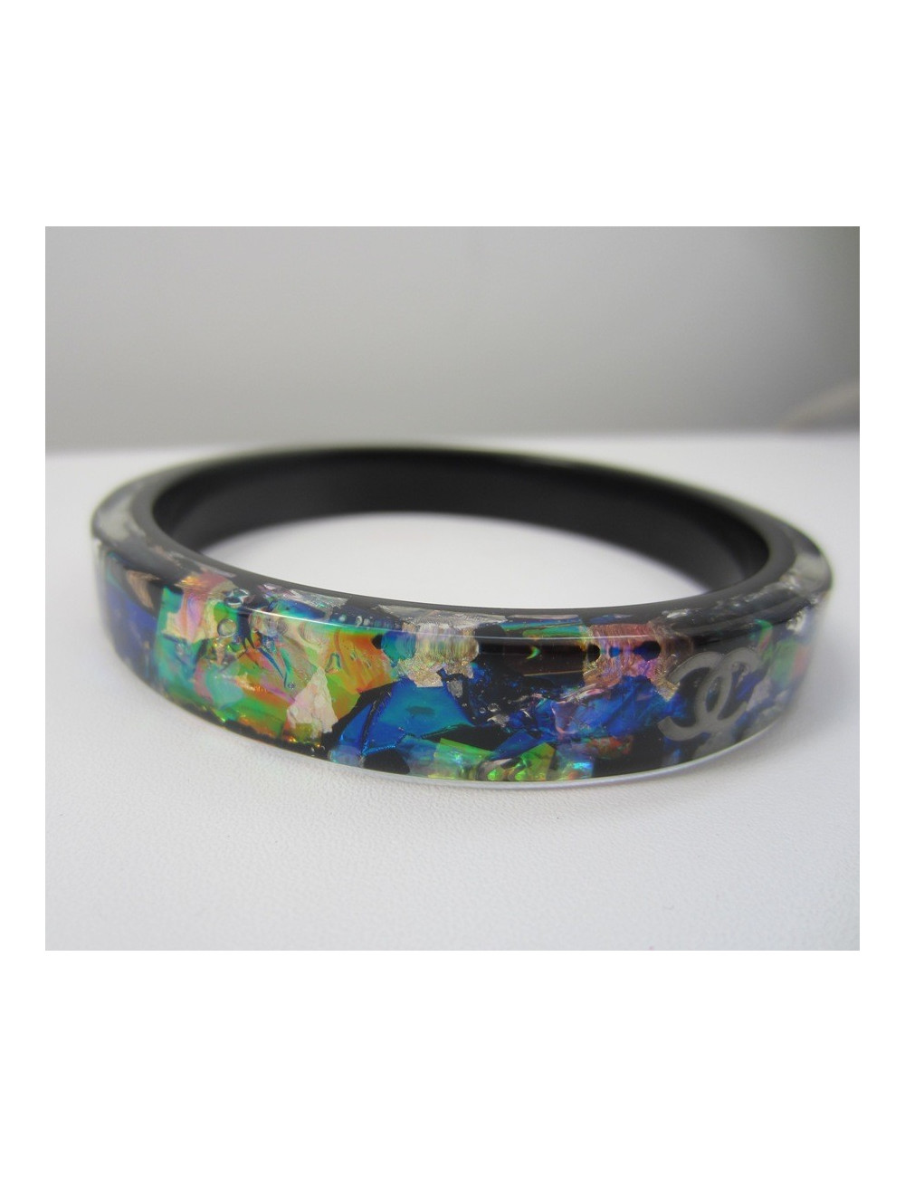 Bracelet "Incrustations" noir CHANEL