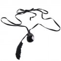 Long ANN DEMEULEMEESTER black stone and feather pendant