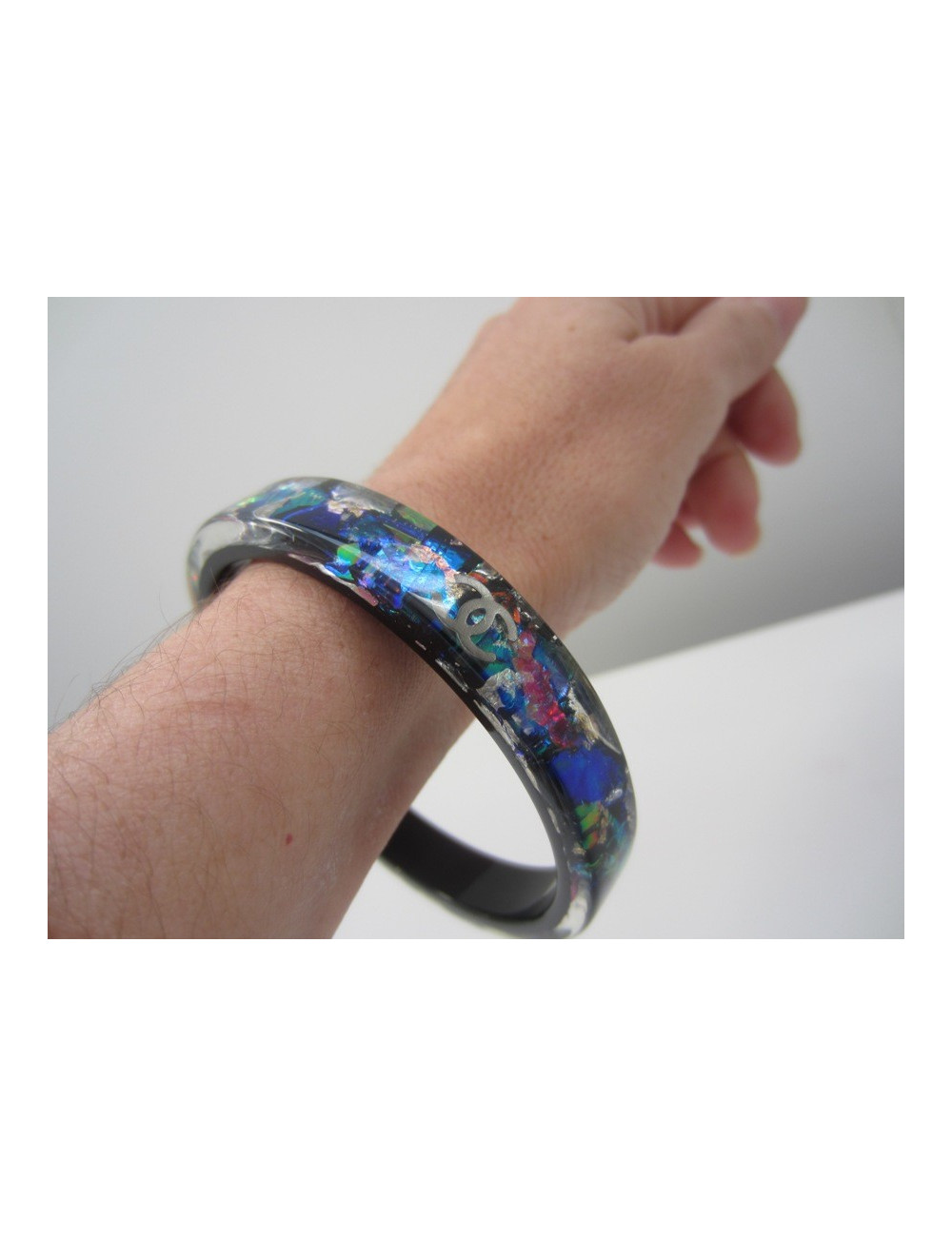 "Overlays" black CHANEL bracelet