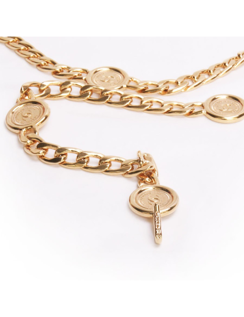 Ceinture CHANEL  T 80 en chaîne dorée