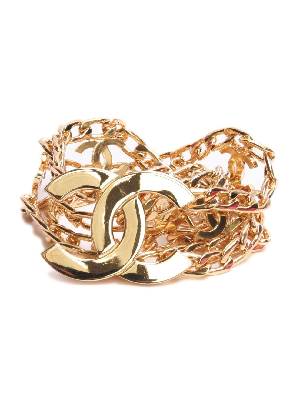 Ceinture CHANEL T 70 double  rang chaîne dorée 