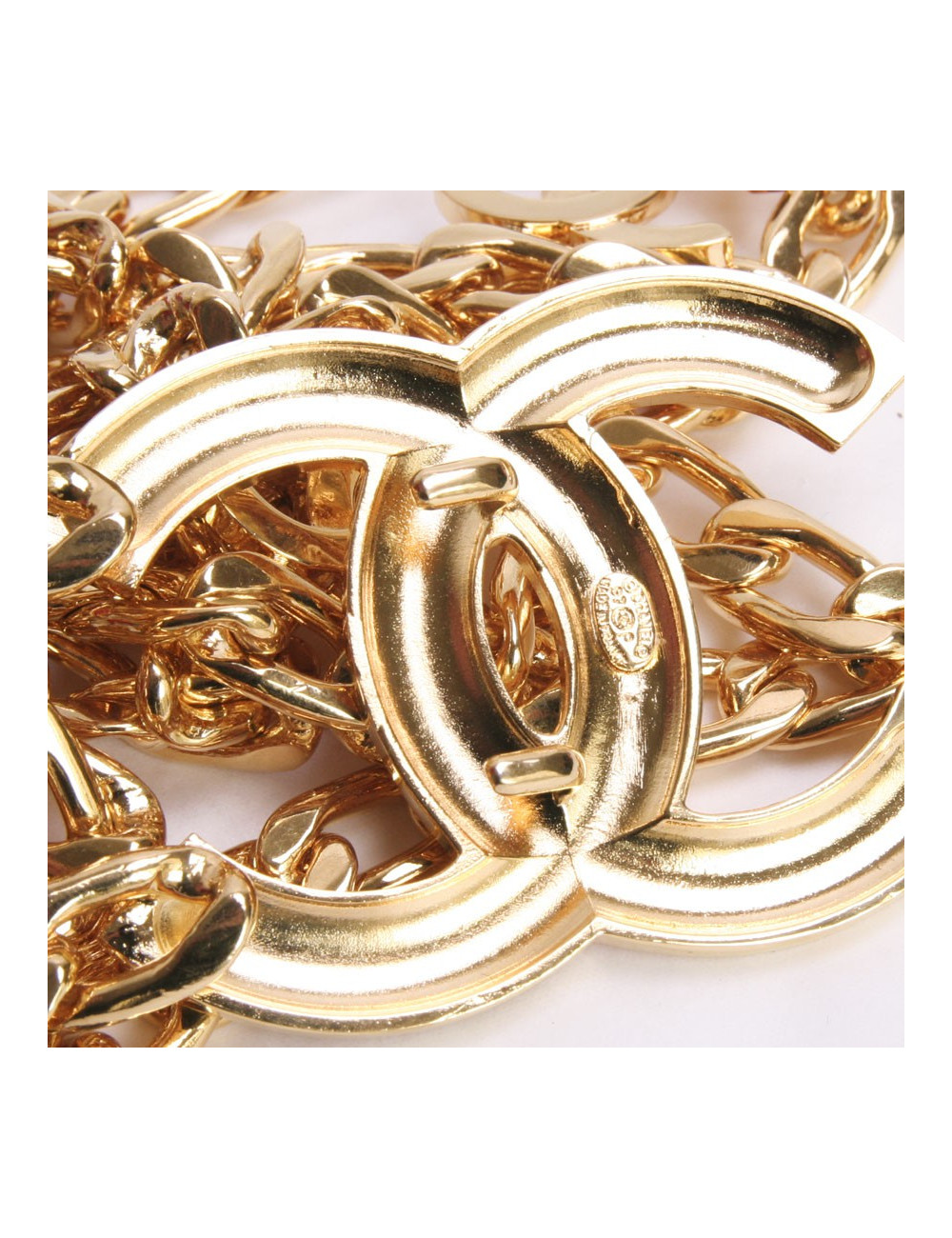 Belt CHANEL T 70 double rank golden chain