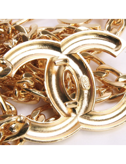 Ceinture CHANEL T 70 double  rang chaîne dorée 