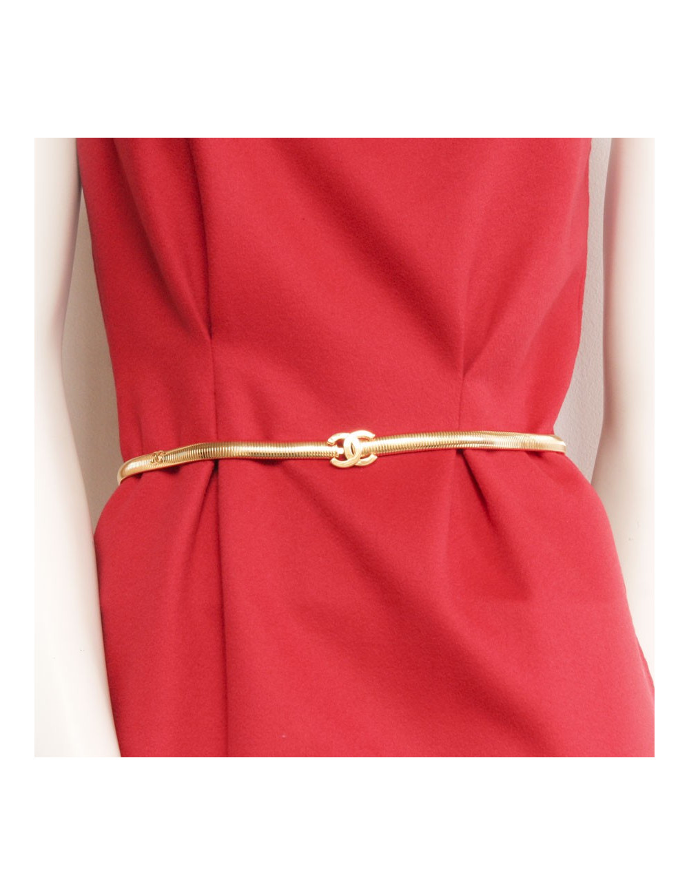 Ceinture serpent CHANEL  T 70 chaîne dorée