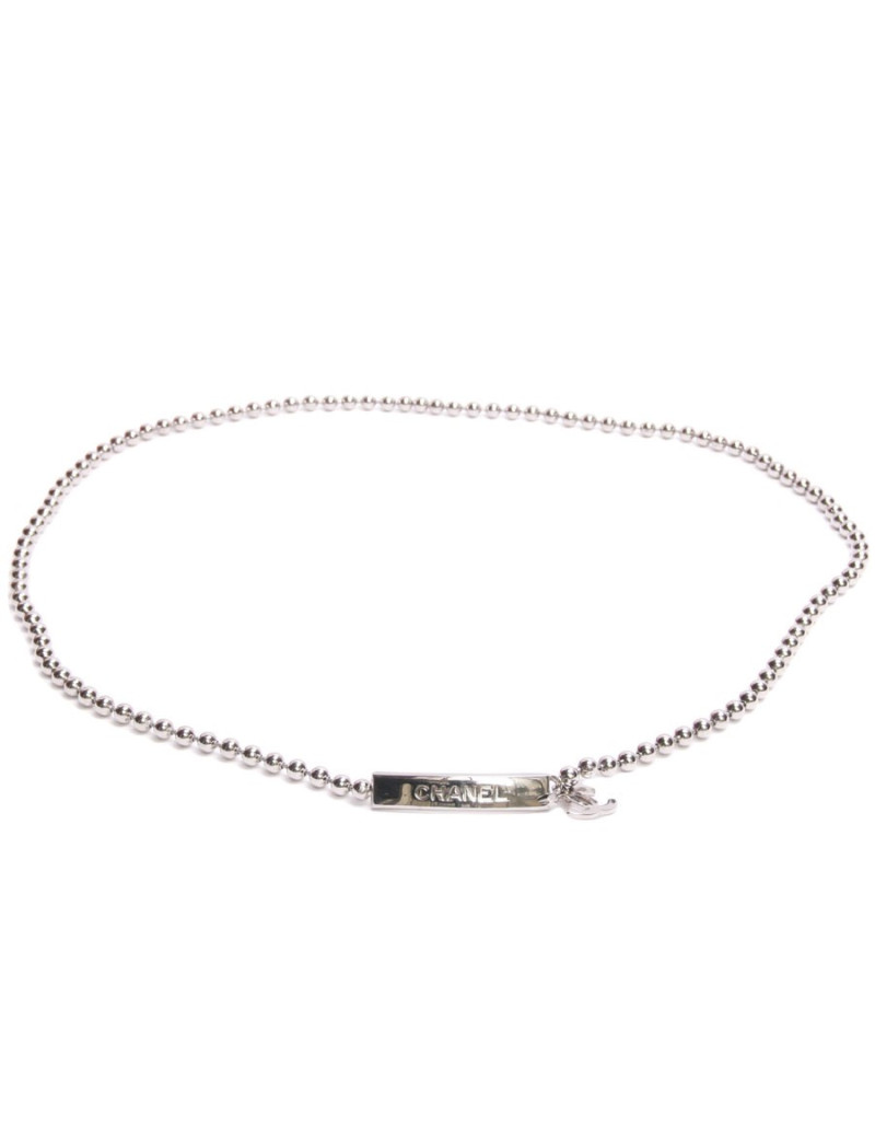 Ceinture CHANEL T 80 chaîne boules  palladiée