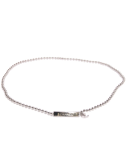 Ceinture CHANEL T 80 chaîne boules  palladiée
