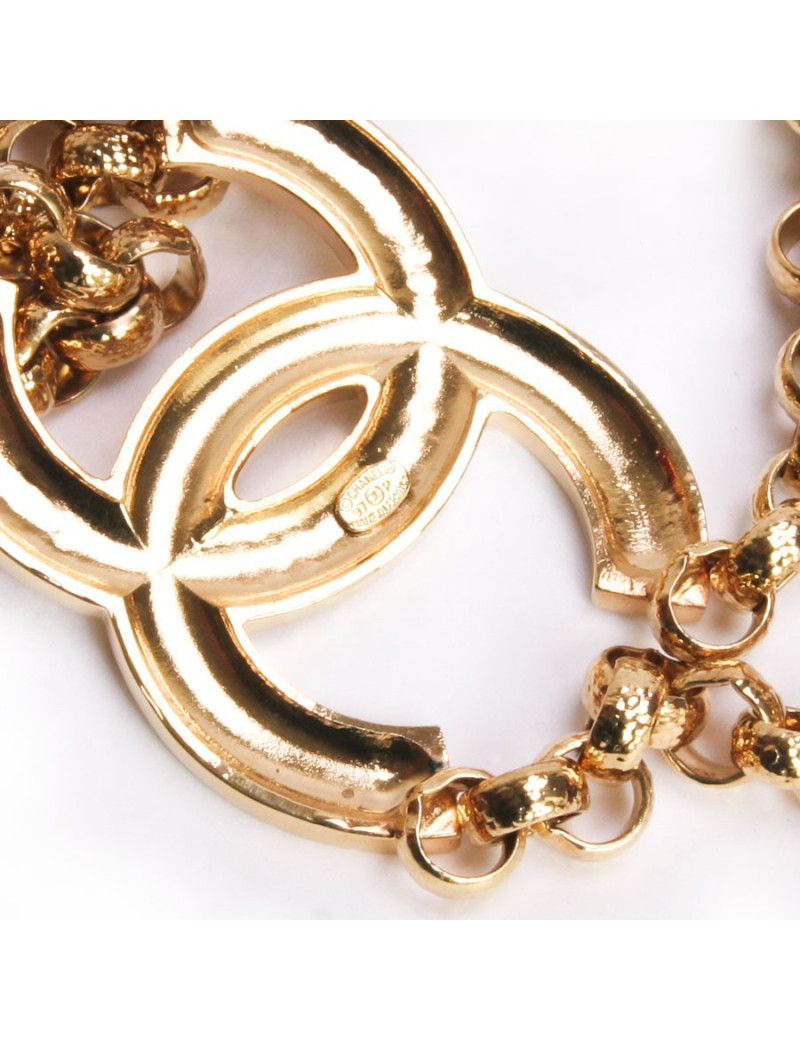 Ceinture CHANEL T 80 chaîne dorée et grand "CC"