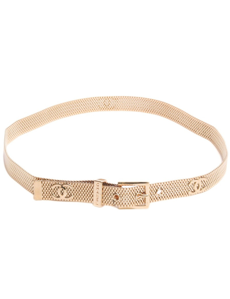 Gold CHANEL T 70 braided belt