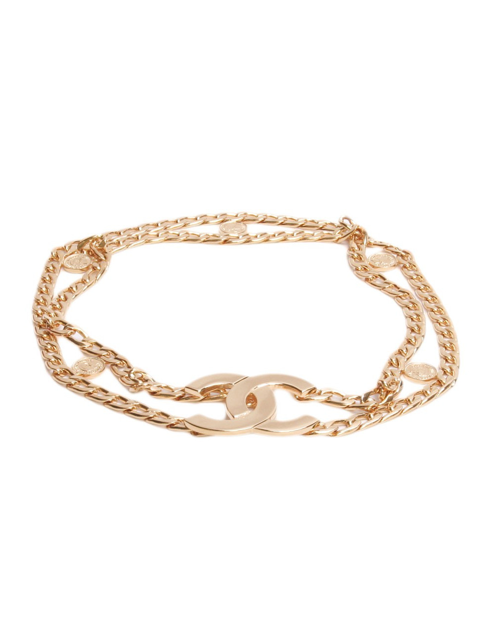 Belt CHANEL T 70 double rank with parts