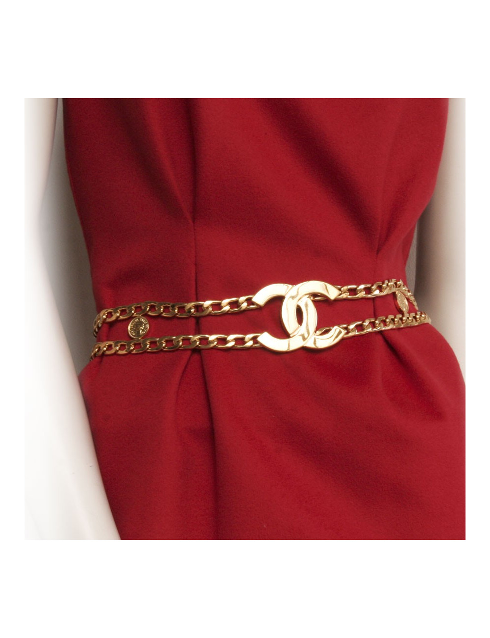 Belt CHANEL T 70 double rank with parts