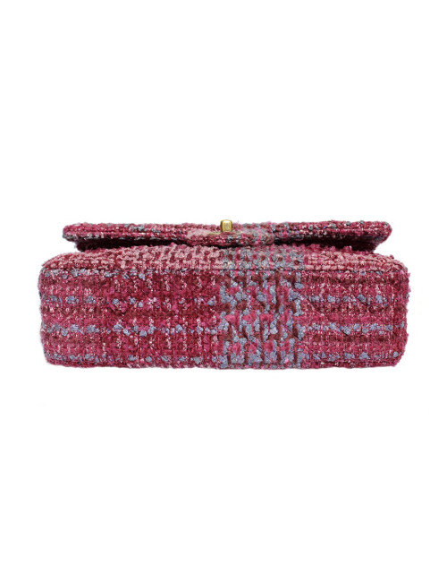 Sac CHANEL TImeless tweed multicolore et fils d'or