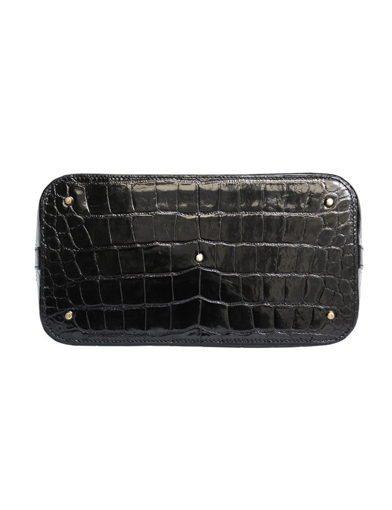 Sac "Alma" LOUIS VUITTON en cuir exotique alligator noir