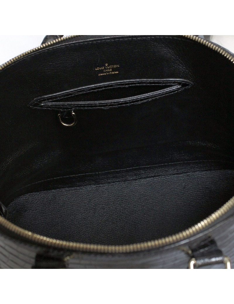 Sac "Alma" LOUIS VUITTON en cuir exotique alligator noir