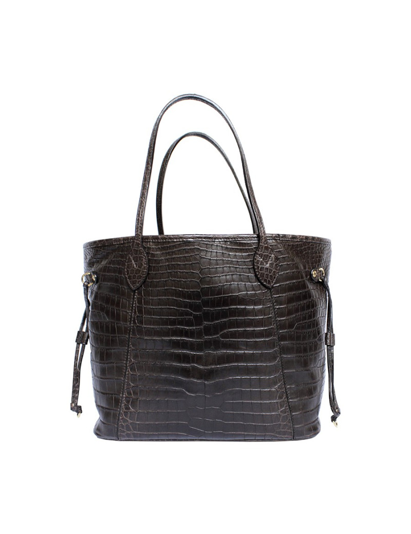 Sac "Neverfull" LOUIS VUITTON  matière alligator Sac "Neverfull" LOUIS VUITTON  alligator tabac mat souplr tabac mat souple
