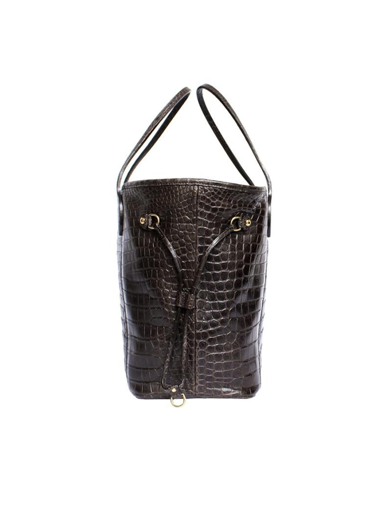 Sac "Neverfull" LOUIS VUITTON  matière alligator Sac "Neverfull" LOUIS VUITTON  alligator tabac mat souplr tabac mat souple