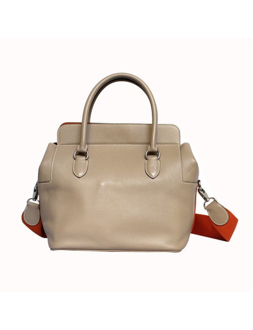 Sac "Toolbox" HERMES crème et orange 