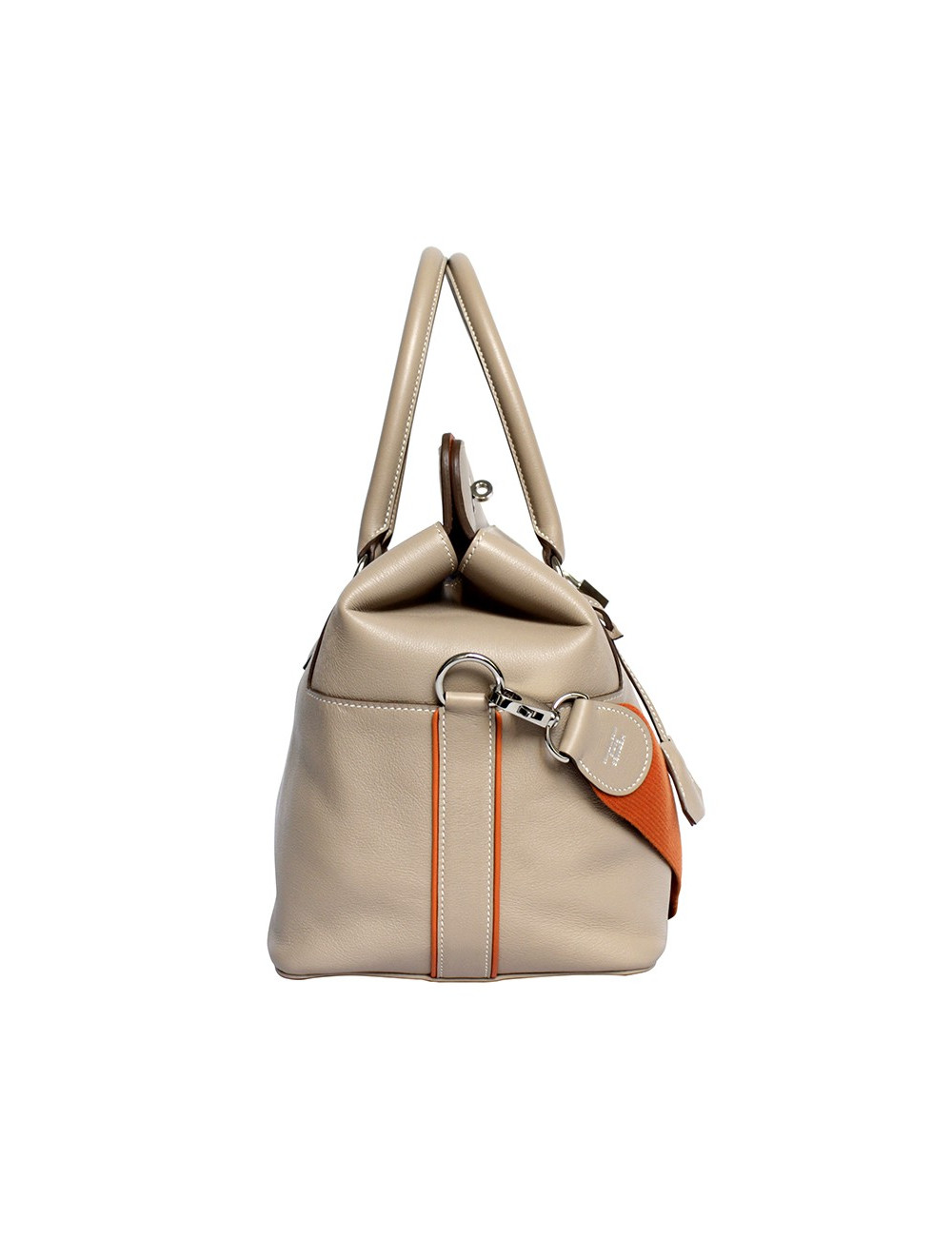 Sac "Toolbox" HERMES crème et orange 