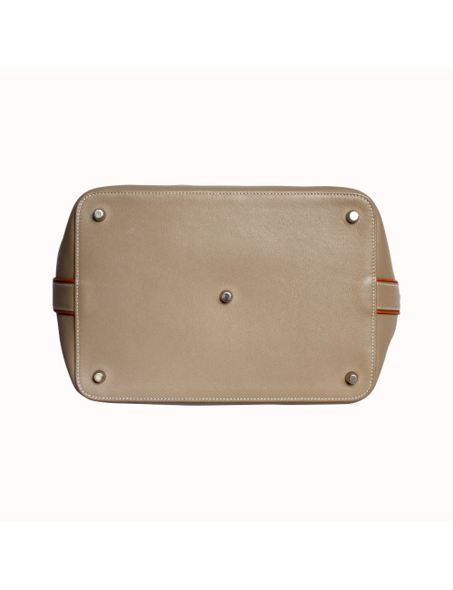 Sac "Toolbox" HERMES crème et orange 