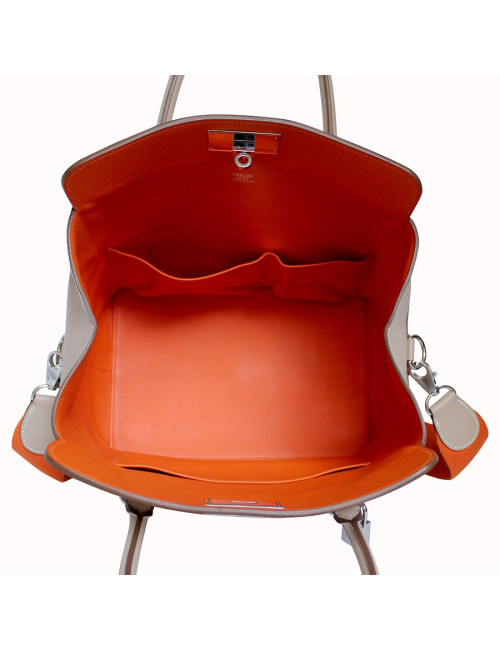 Sac "Toolbox" HERMES crème et orange 
