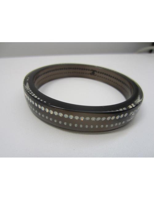 Bracelet noir & strass CHANEL