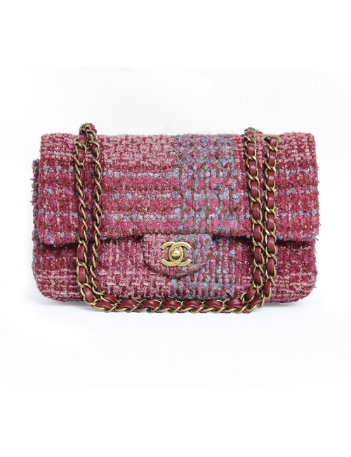 Sac CHANEL TImeless tweed multicolore et fils d'or