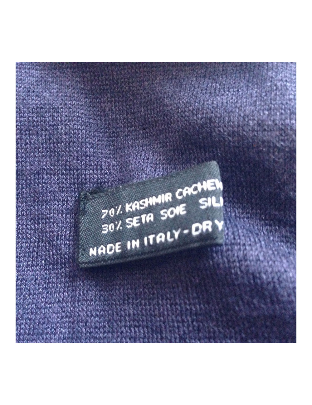 Etole CHANEL bleue foncée en cachemire, soie et strass Swarovski