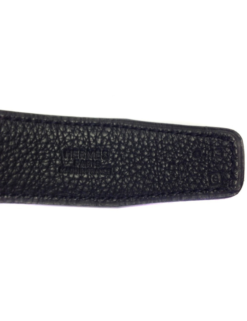 Belt "Stirrup" new HERMES reversible leather and vintage loop