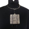 Ras SCOOTER collar to the neck in silver plate with square pendant