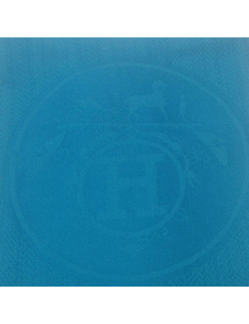 Blue HERMES scarf in cashmere jacquard and silk