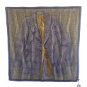 JEAN PAUL GAULTIER Prince of Wales ground in tones of blue scarf