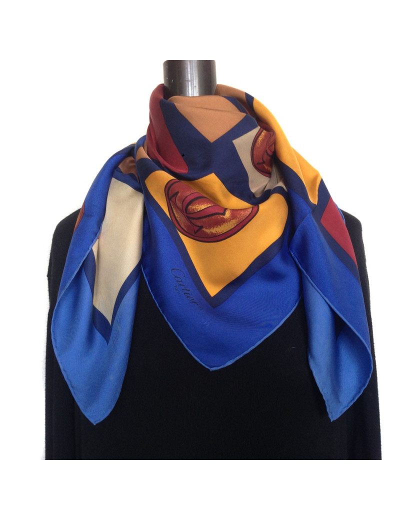 Foulard CARTIER vintage en soie