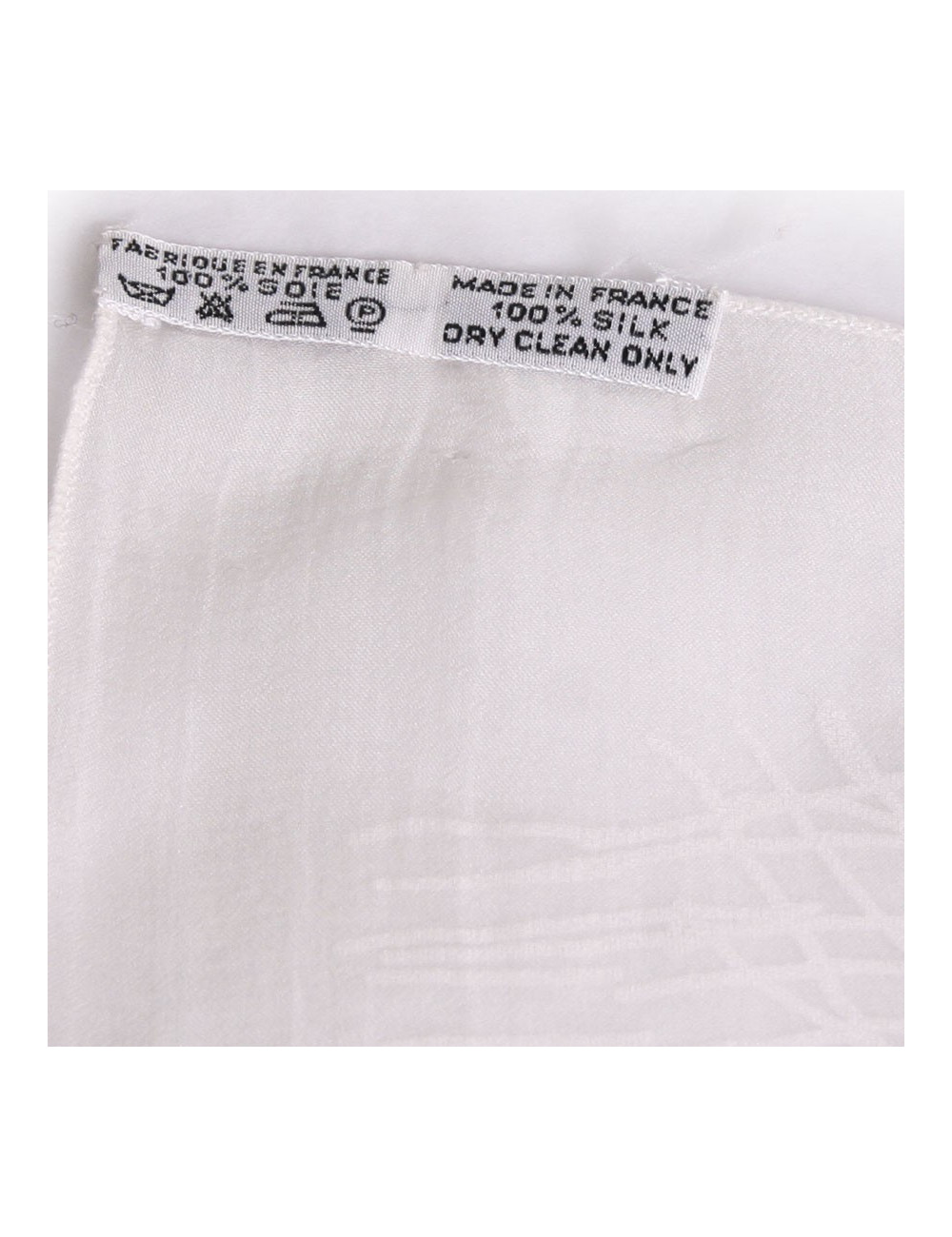 Foulard "Gavroche" HERMES en soie beige