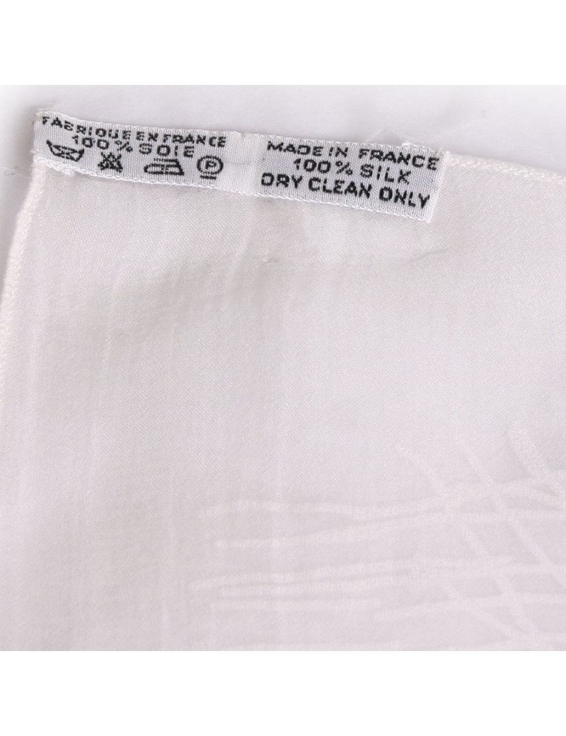 "Gavroche" HERMES beige silk scarf