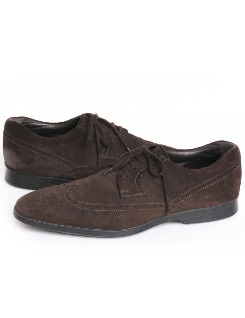 TOD S size 42 brown suede loafers