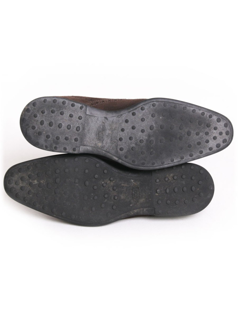 TOD S size 42 brown suede loafers