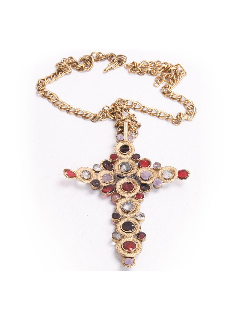 Saltire cross MARGUERITE of VALOIS multicolor sewing