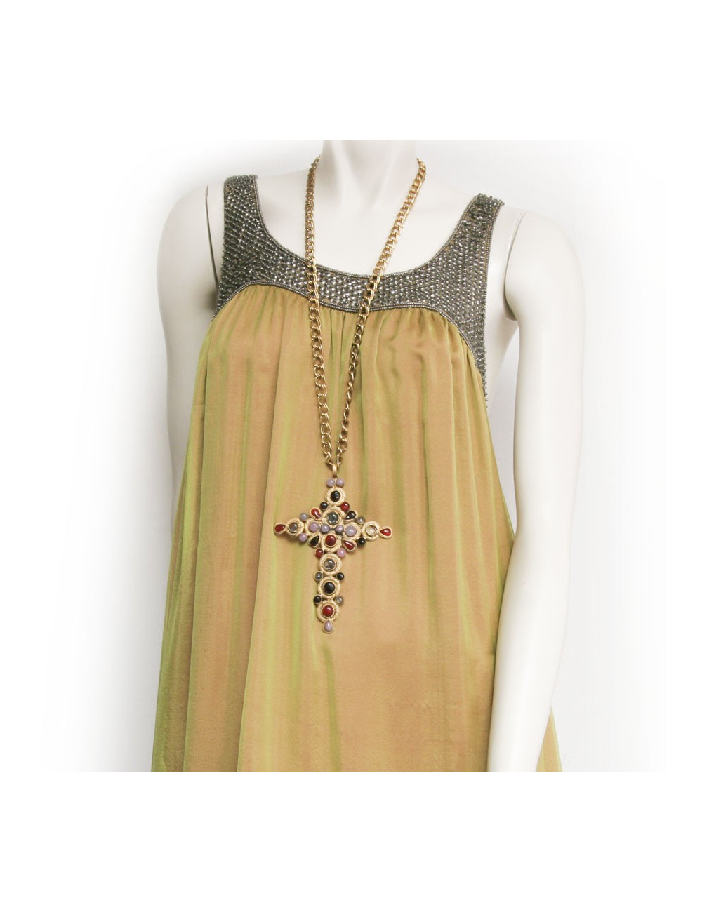 Saltire cross MARGUERITE of VALOIS multicolor sewing