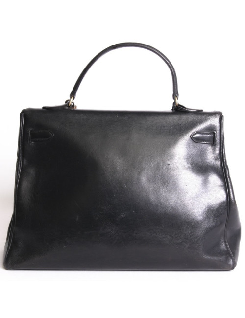 Sac Kelly 35 HERMES vintage en box noir