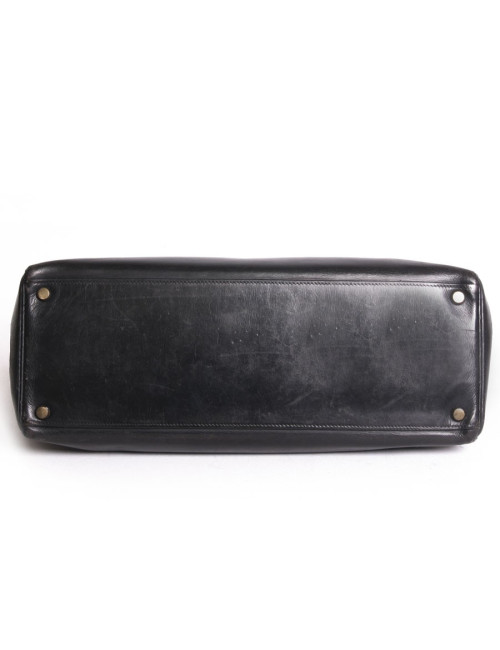 Sac Kelly 35 HERMES vintage en box noir