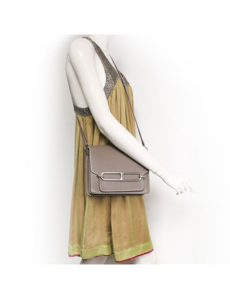 Sac HERMES  "Roulis" étoupe 