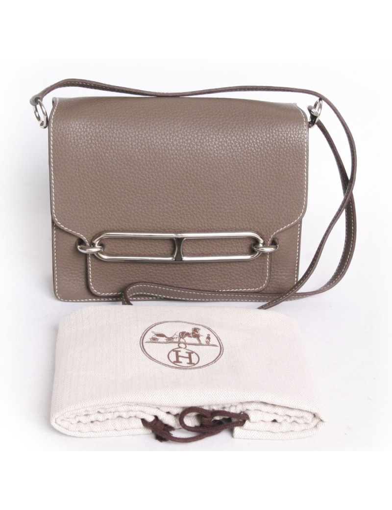 Sac HERMES  "Roulis" étoupe 