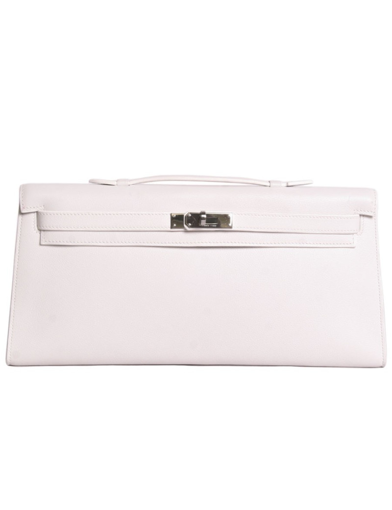 Pochette Kelly HERMES cuir blanc