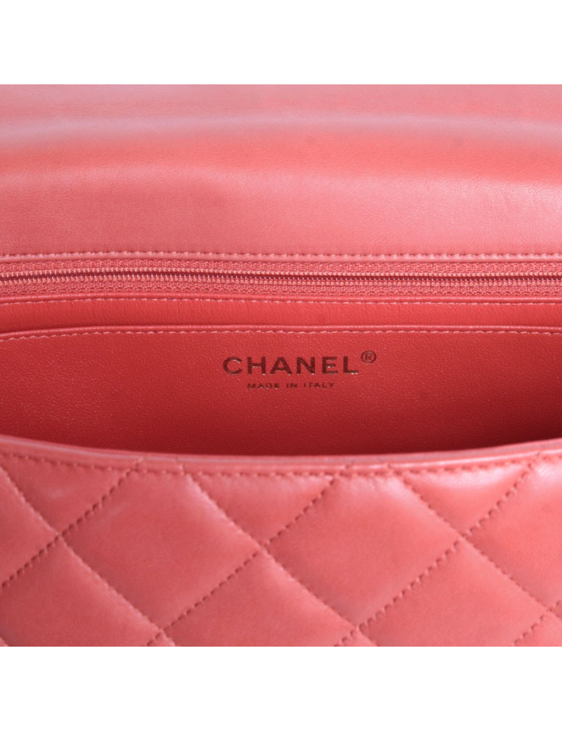 Maxi Jumbo CHANEL coral smooth lambskin bag