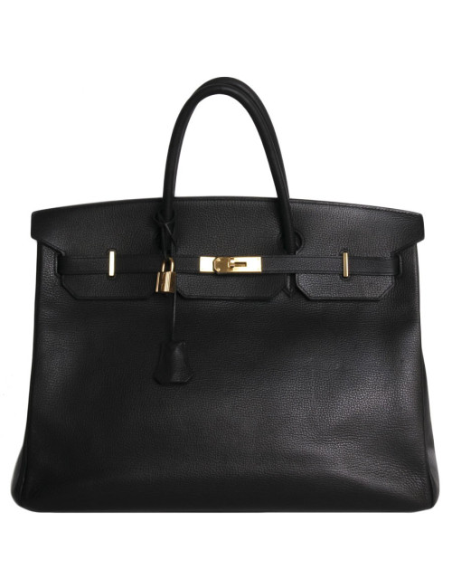Birkin 40 HERMES cuir epsom noir